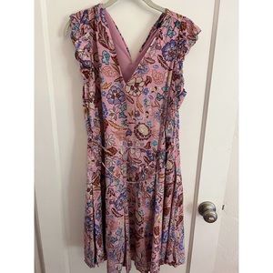 Ann Taylor - floral purple dress; like new!